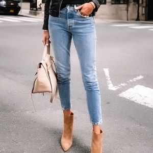 7 for all mankind 7FAMK mid rise light wash the skinny jeans sz 26